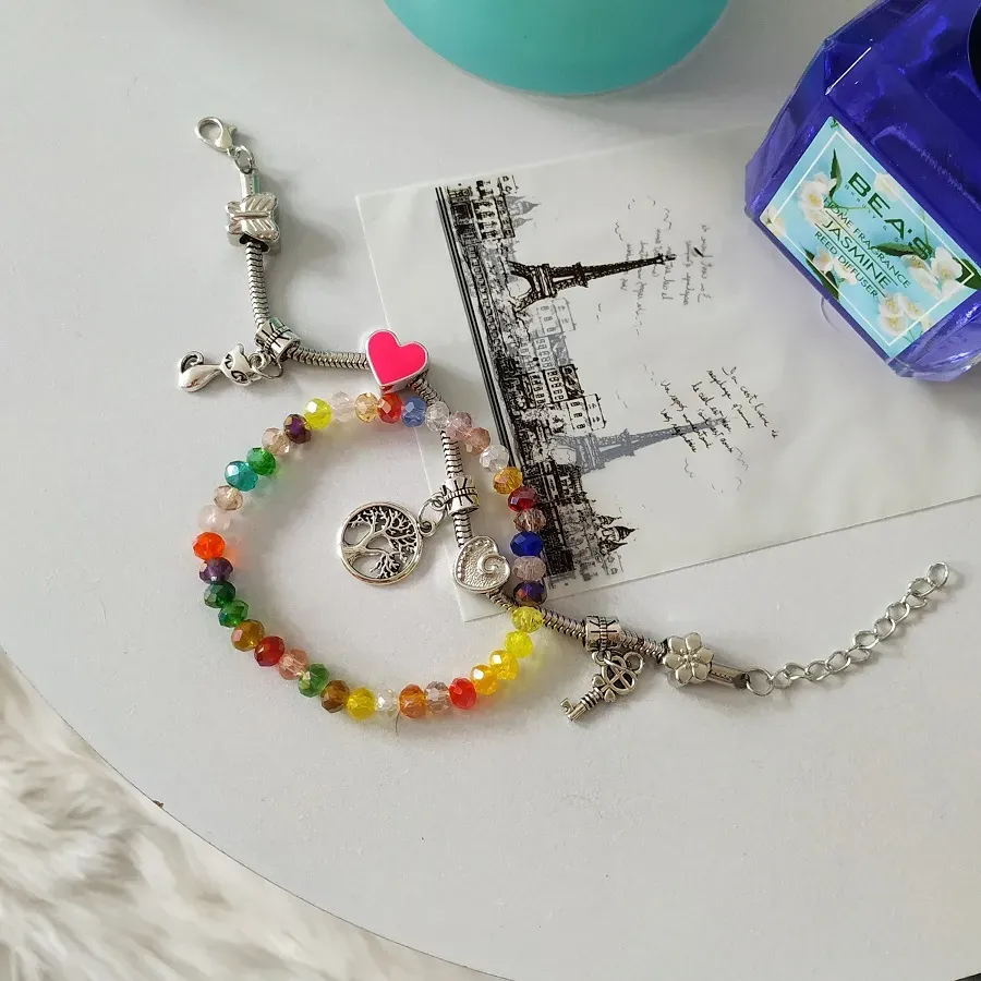 Set dvoch dámskych náramkov s príveskami Silver Love
