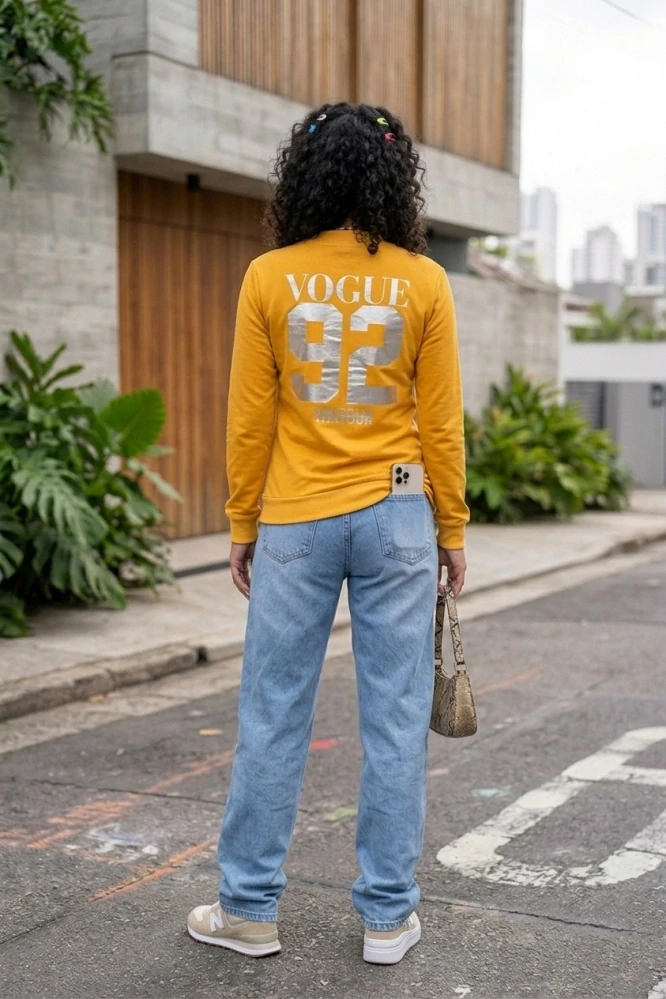 Dámska Bomber mikina VOGUE 92 horčica