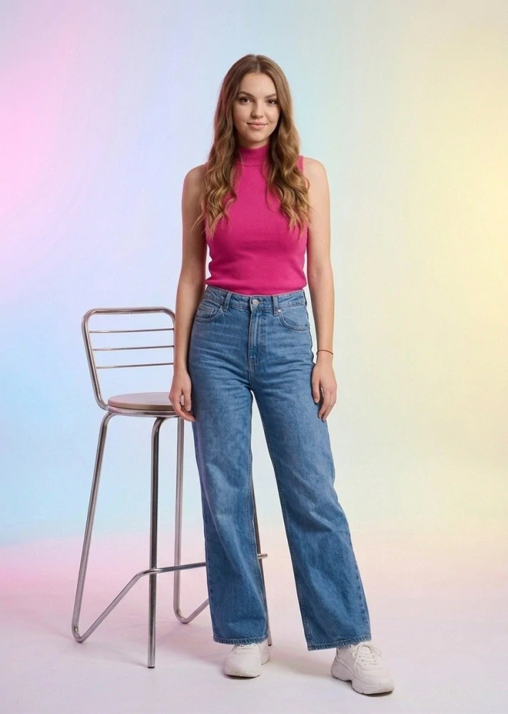 Top so stojáčikom ABBY fuchsia