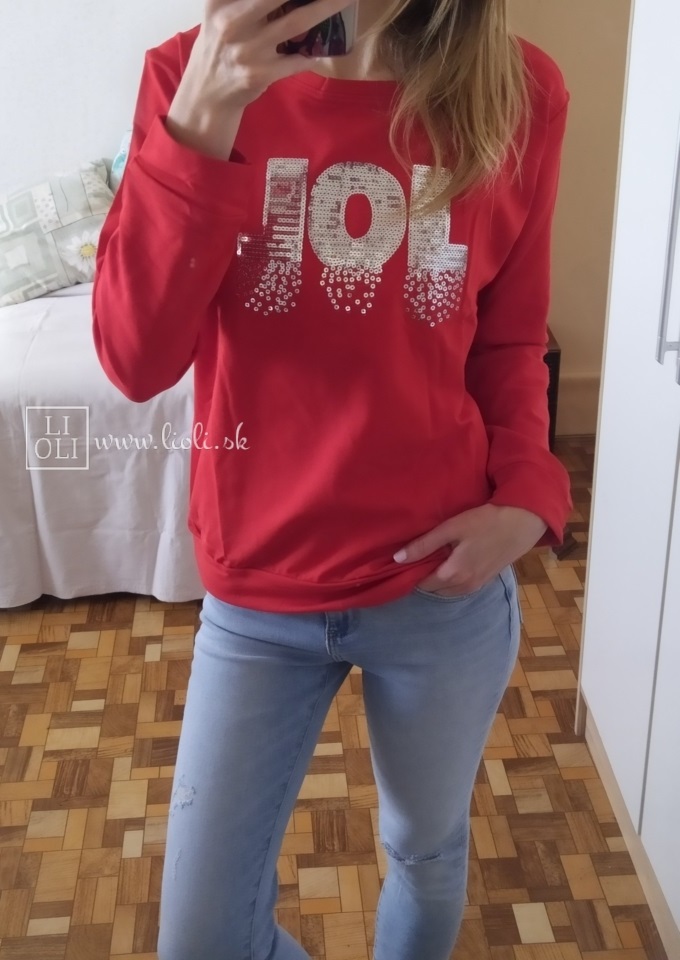 Dámska červená mikina LOL