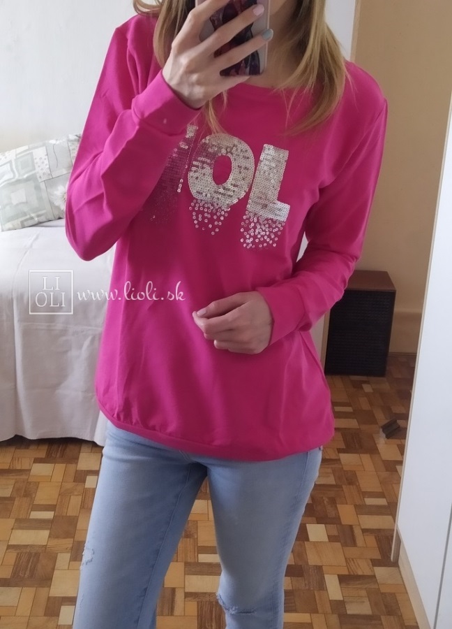Dámska fuchsiová mikina LOL