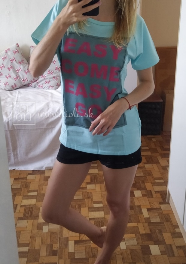 Dámske mint tričko Easy come Easy go