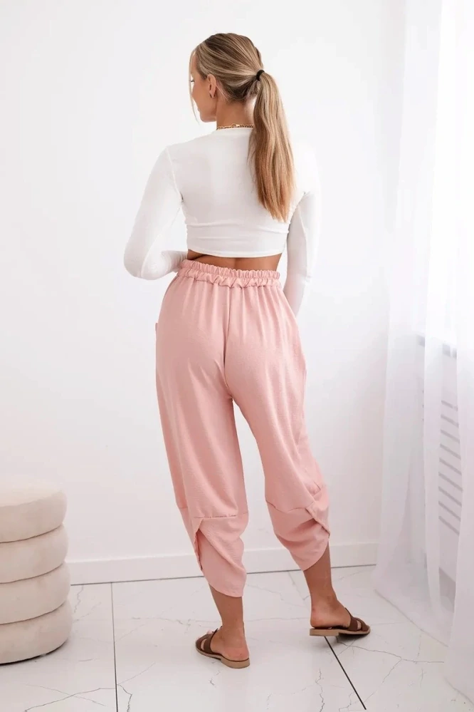 Dámske trendy nohavice DARIA svetlo ružové