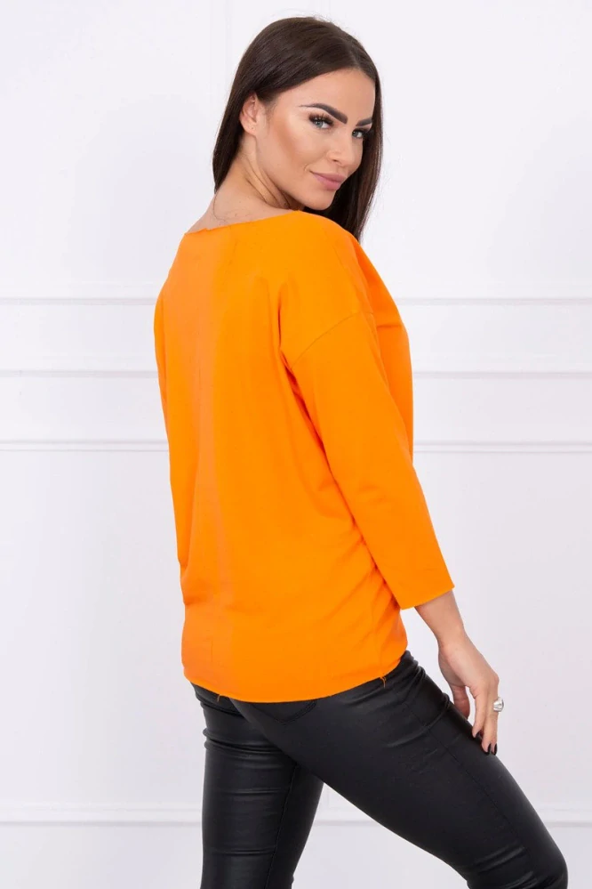 Orange tričko LIPS s 3/4 rukávom