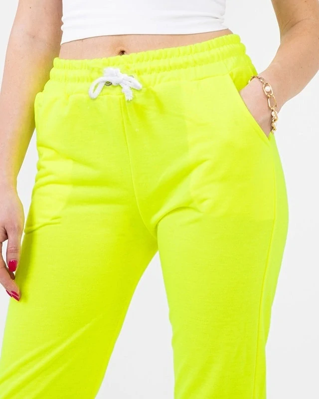 NEON yellow dámske joggery