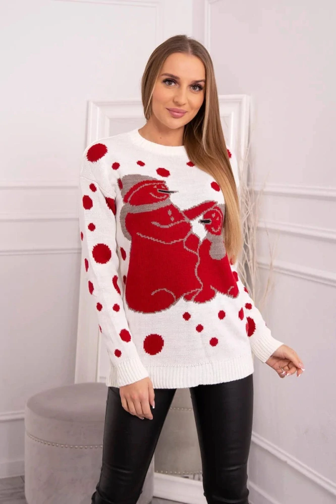 Pletený sveter s vianočným vzorom Snowman
