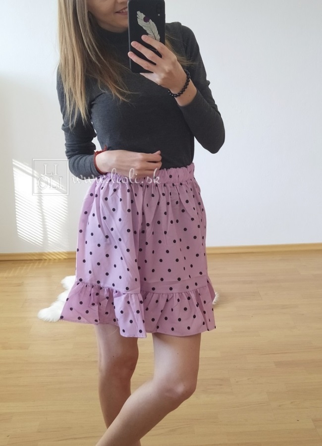 Letná sukňa DOTS lila