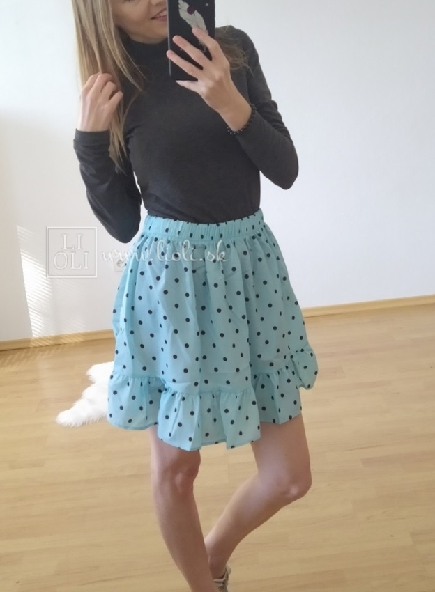 Letná sukňa DOTS mint