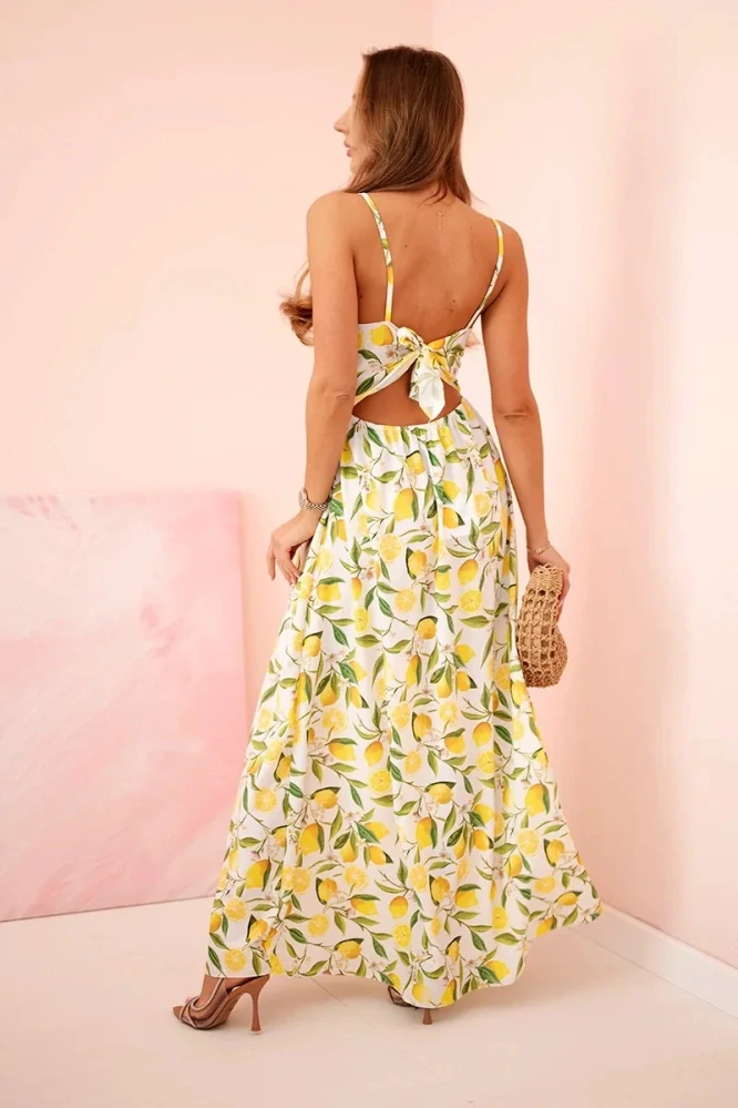 Maxi dlhé letné šaty LEMON cream