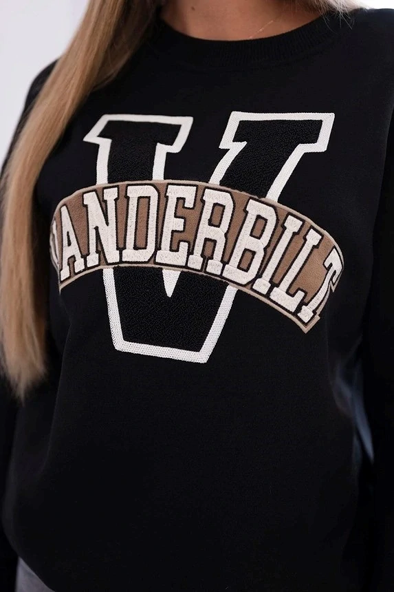 Dámska čierna zateplená oversize mikina Vanderbilt
