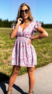 Dámske kvietkované šifónové šaty DONA