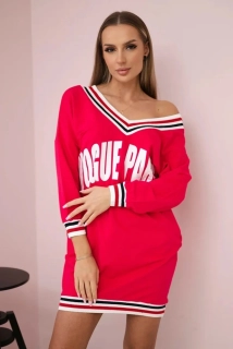 Dámske mikinové šaty Vogue Paris fuchsia