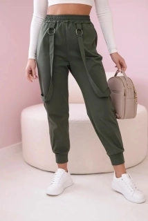 Dámske elastické nohavice VERONA khaki