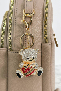 Dámska kľúčenka s príveskom Bear Love Red