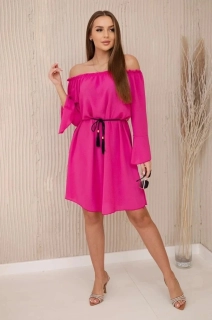 Šaty španielského strihu s dlhým rukávom GINA pink