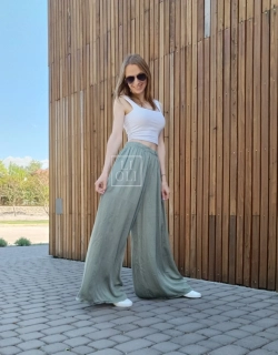Letné viskózové nohavice TINA khaki