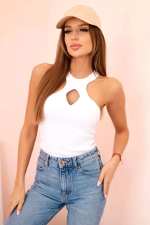 KAIA Halter Top white