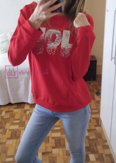 Dámska červená mikina LOL