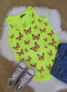 Dámsky top Butterfly nonenovo žltý