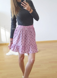 Letná sukňa DOTS lila