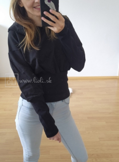 Dámska čierna moderná mikina AMBRA