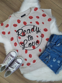 Dámske béžové tričko Ready to love