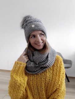 Dámska dvojfarebná zimná súprava NANA čiapka + šál